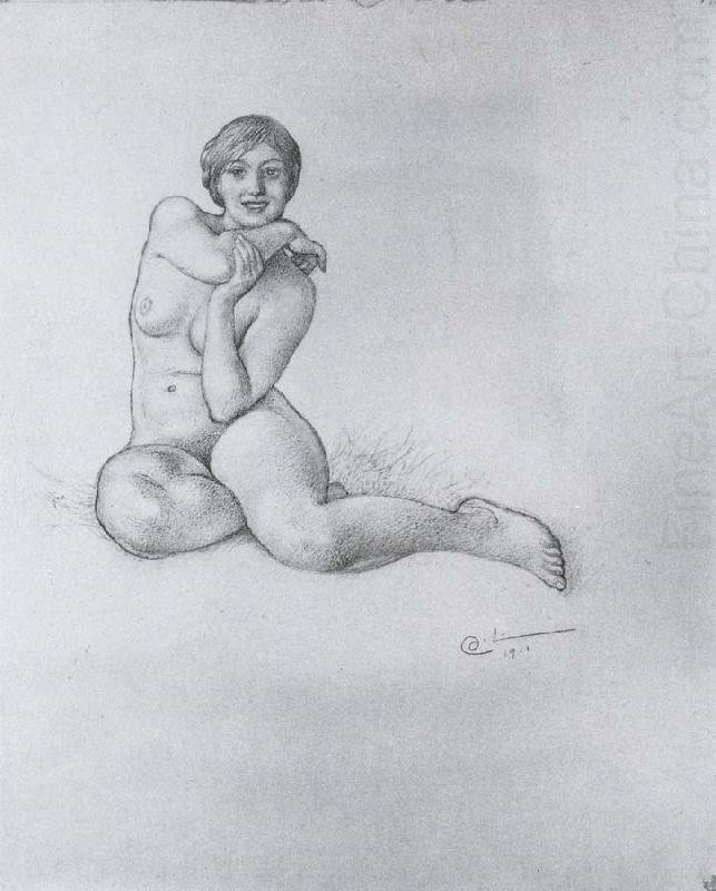 Carl Larsson Crouching Girl china oil painting image